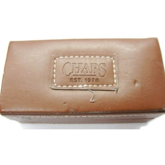 Chaps Vintage Square Cufflinks Black & Silver Tone Tux Wedding Formal IOB - Picture 12 of 12